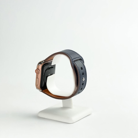 Кожаный ремешок Leather Rivet Clasp на Apple Watch 38/40/41mm Midnight blue Кожаный ремешок Leather Rivet Clasp на Apple Watch 38/40/41mm Midnight blue